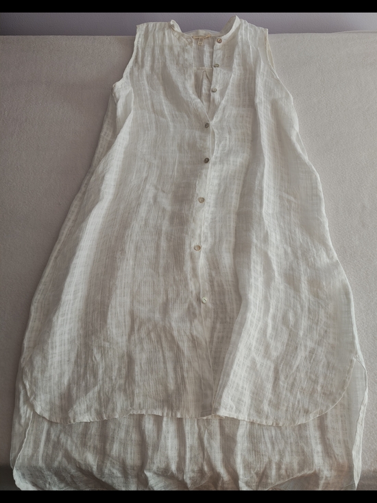 Eileen Fisher Tops - Eileen Fisher Lightweight Textured Linen Top — Natural Cream